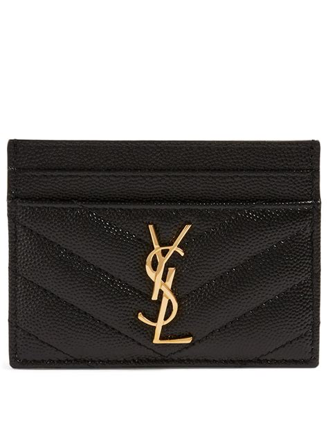 ysl taupe card holder|saint laurent card holder women.